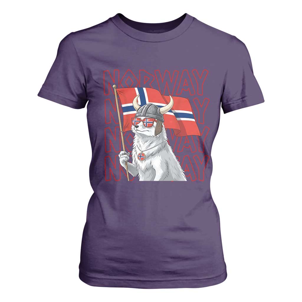 Norwegian Forest Cat Norway Flag Norge Pride T Shirt For Women TS14 Purple Print Your Wear
