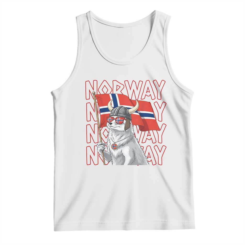 Norwegian Forest Cat Norway Flag Norge Pride Tank Top TS14 White Print Your Wear