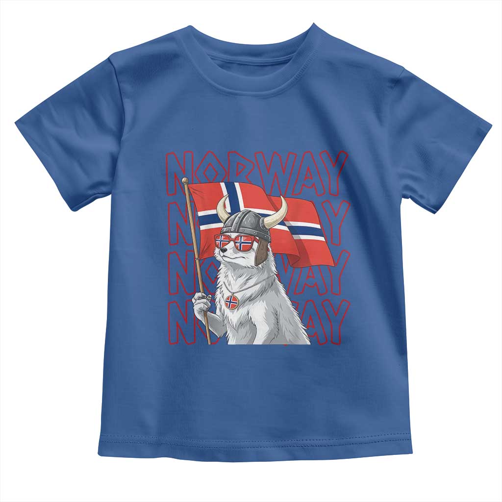 Norwegian Forest Cat Norway Flag Norge Pride Toddler T Shirt TS14 Royal Blue Print Your Wear