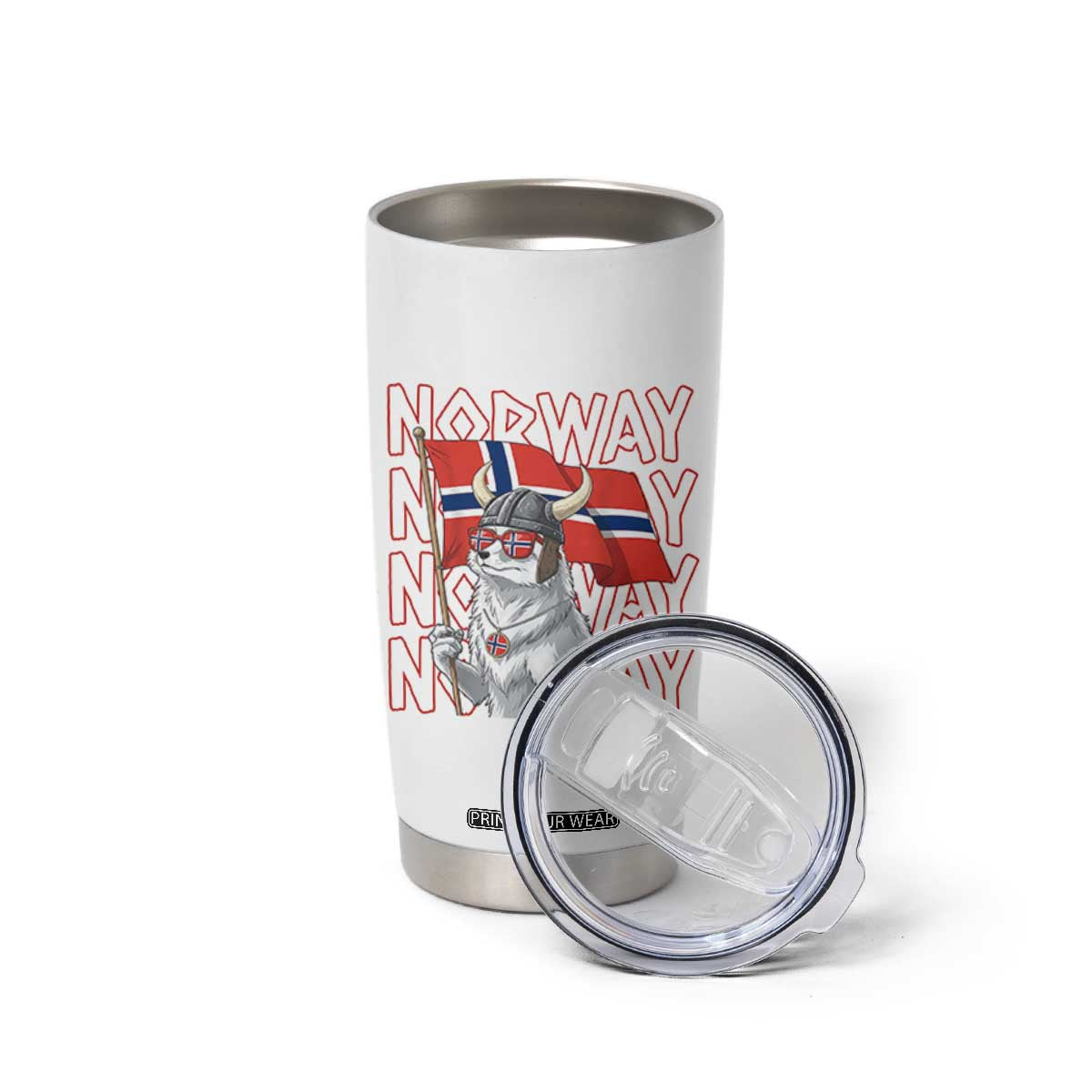 Norwegian Forest Cat Norway Flag Norge Pride Tumbler Cup TS14 Print Your Wear