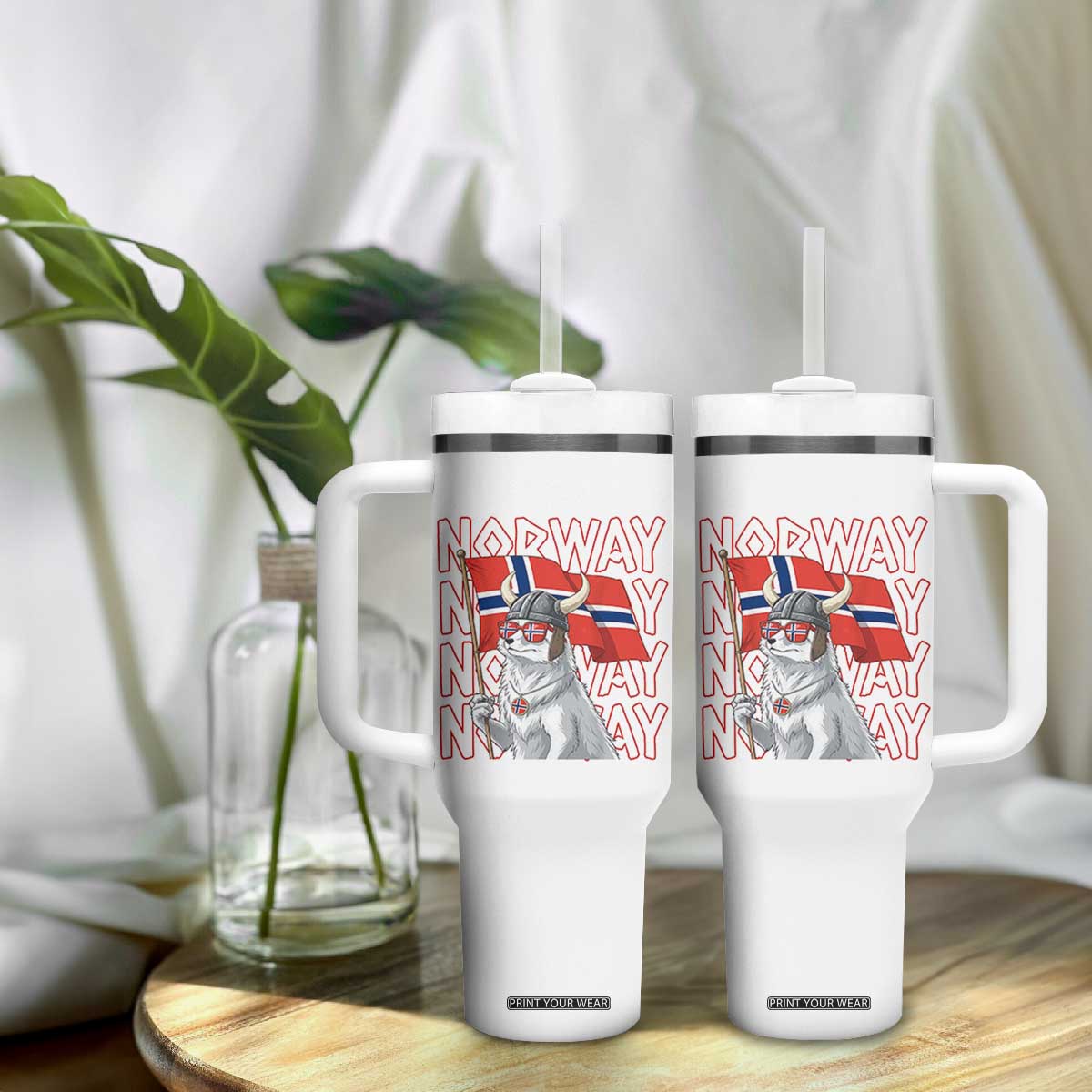 Norwegian Forest Cat Norway Flag Norge Pride Tumbler With Handle TS14 Print Your Wear