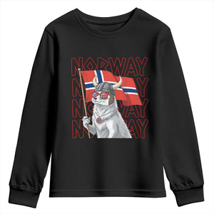 Norwegian Forest Cat Norway Flag Norge Pride Youth Sweatshirt TS14 Black Print Your Wear