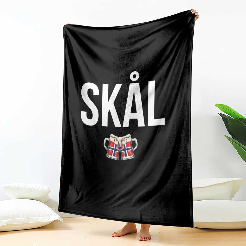Skål Cheers in Norwegian Norway Throw Blanket Funny Drinking Beer Norwegian Scandinavian TS14 Print Your Wear