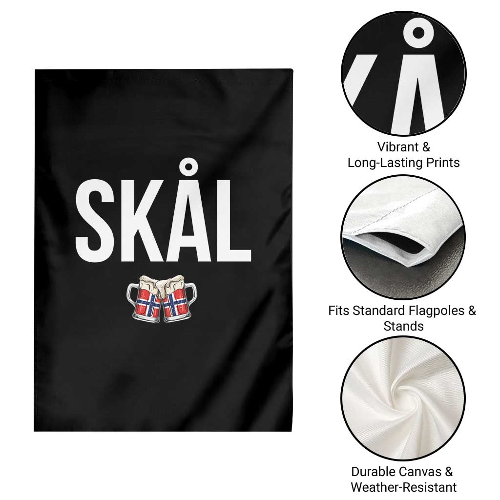 Skål Cheers in Norwegian Norway Garden Flag Funny Drinking Beer Norwegian Scandinavian TS14 Print Your Wear