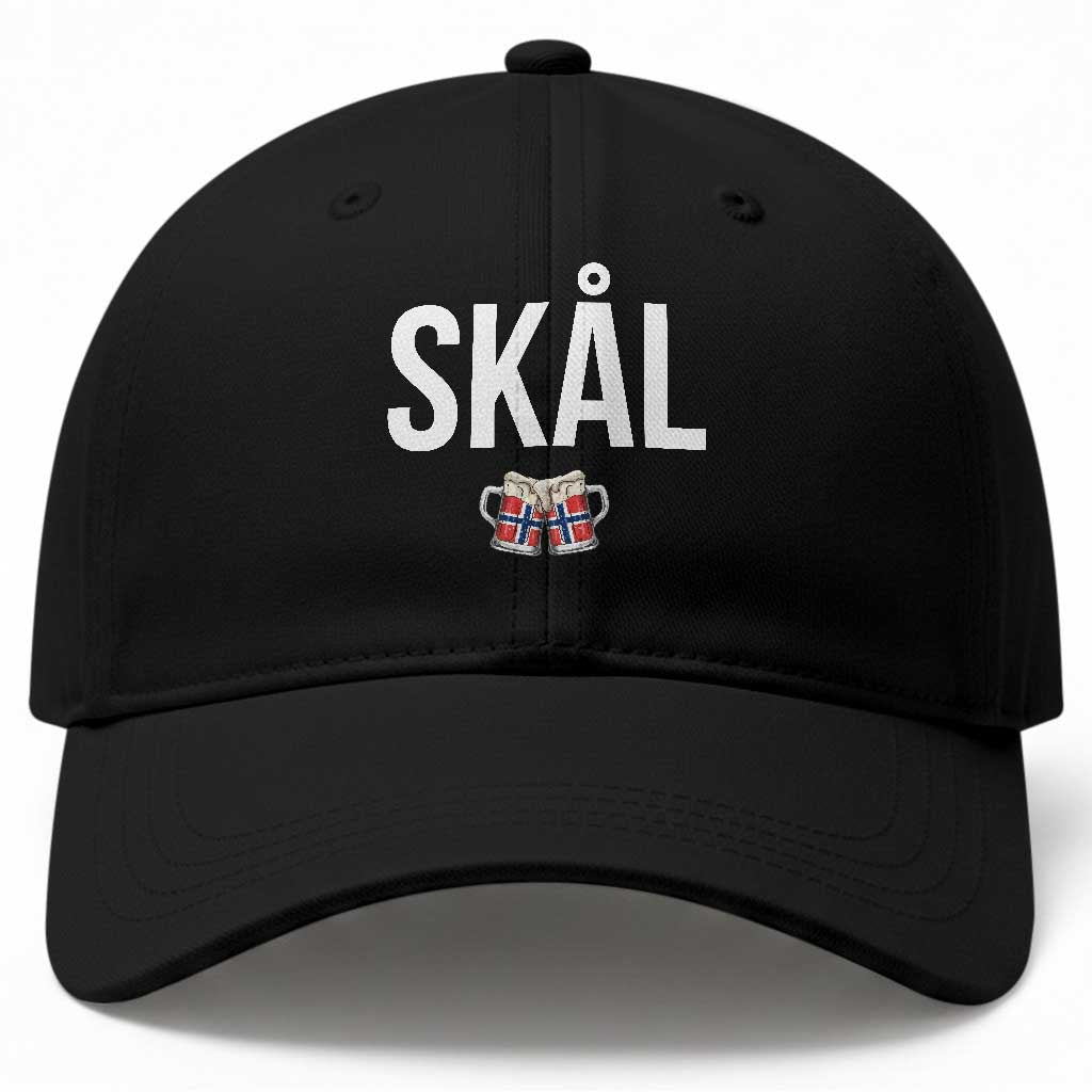 Skål Cheers in Norwegian Norway Baseball Cap Funny Drinking Beer Norwegian Scandinavian TS14 Print Your Wear