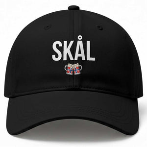 Skål Cheers in Norwegian Norway Baseball Cap Funny Drinking Beer Norwegian Scandinavian TS14 Print Your Wear