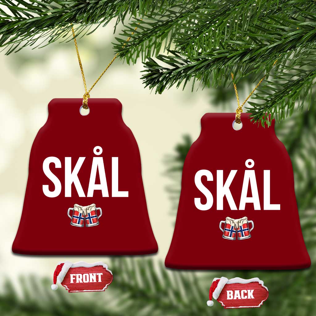 Skål Cheers in Norwegian Norway Ceramic Ornament Funny Drinking Beer Norwegian Scandinavian TS14 Print Your Wear