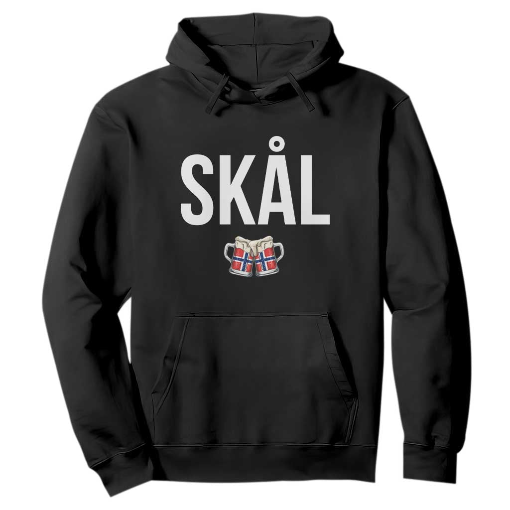 Skål Cheers in Norwegian Norway Hoodie Funny Drinking Beer Norwegian Scandinavian TS14 Black Print Your Wear