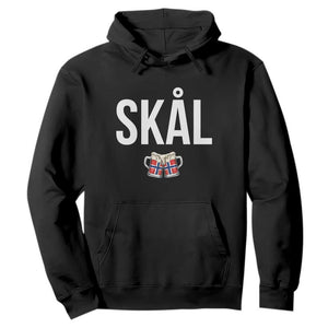 Skål Cheers in Norwegian Norway Hoodie Funny Drinking Beer Norwegian Scandinavian TS14 Black Print Your Wear