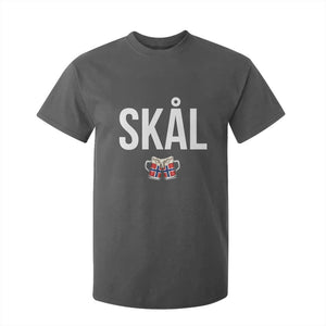 Skål Cheers in Norwegian Norway T Shirt For Kid Funny Drinking Beer Norwegian Scandinavian TS14 Dark Heather Print Your Wear