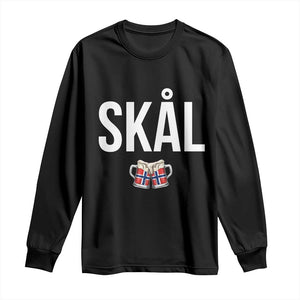 Skål Cheers in Norwegian Norway Long Sleeve Shirt Funny Drinking Beer Norwegian Scandinavian TS14 Black Print Your Wear