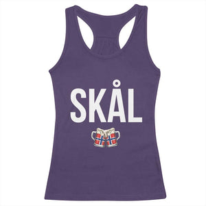 Skål Cheers in Norwegian Norway Racerback Tank Top Funny Drinking Beer Norwegian Scandinavian TS14 Purple Print Your Wear