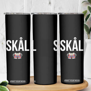 Skål Cheers in Norwegian Norway Skinny Tumbler Funny Drinking Beer Norwegian Scandinavian TS14 Print Your Wear