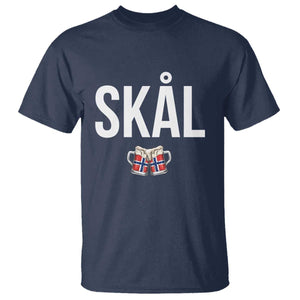 Skål Cheers in Norwegian Norway T Shirt Funny Drinking Beer Norwegian Scandinavian TS14 Navy Print Your Wear