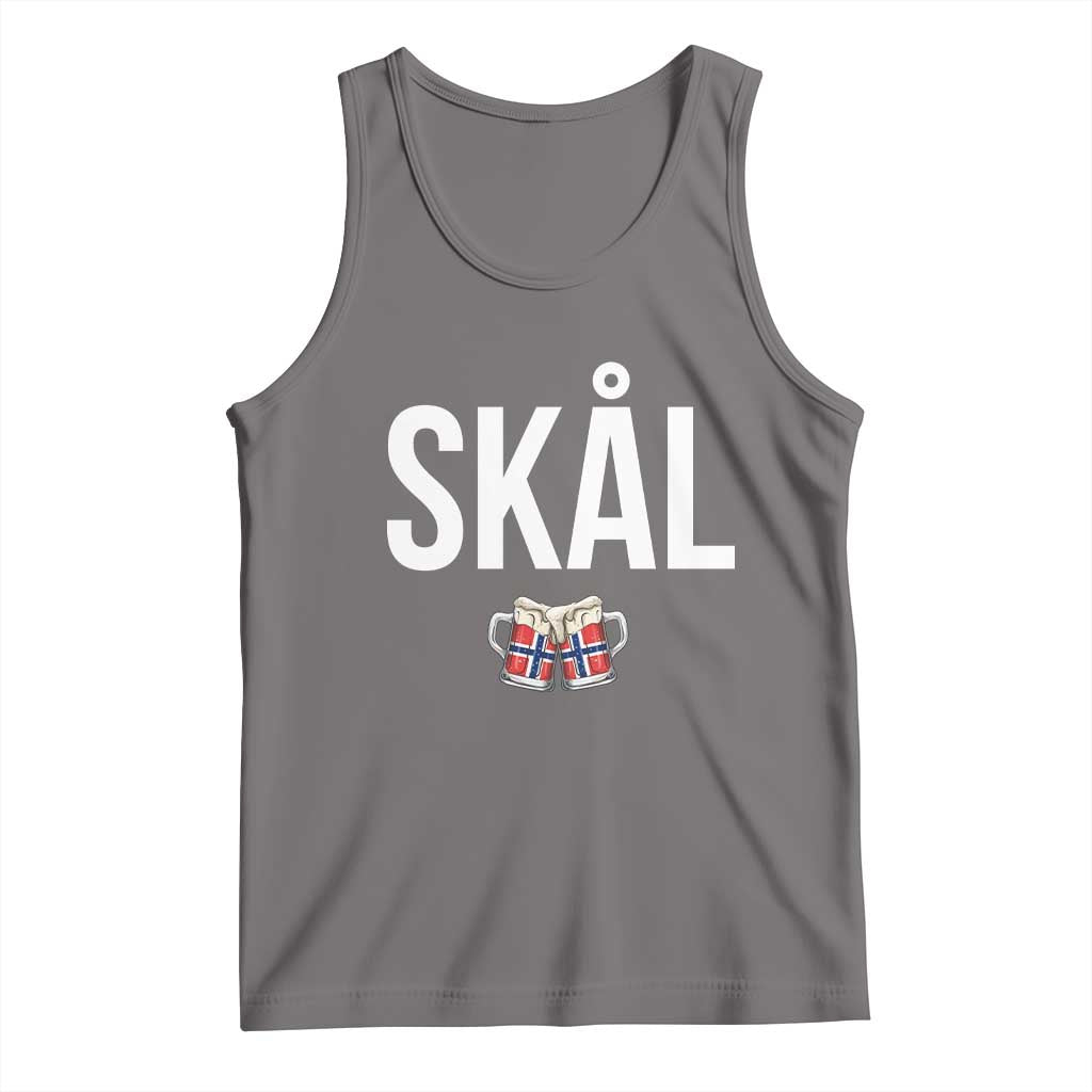 Skål Cheers in Norwegian Norway Tank Top Funny Drinking Beer Norwegian Scandinavian TS14 Deep Heather Print Your Wear