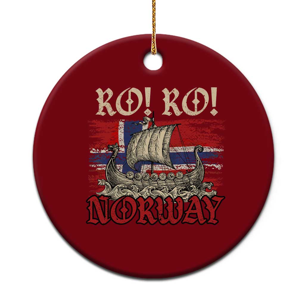 Ro Ro Norwegian Viking Ship Norway Flag Ceramic Ornament TS14 1pc Red Print Your Wear