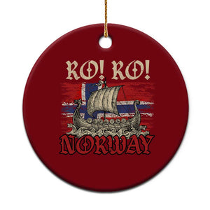 Ro Ro Norwegian Viking Ship Norway Flag Ceramic Ornament TS14 1pc Red Print Your Wear