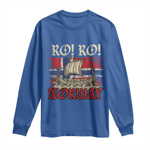 Ro Ro Norwegian Viking Ship Norway Flag Long Sleeve Shirt TS14 Royal Blue Print Your Wear