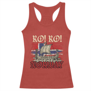 Ro Ro Norwegian Viking Ship Norway Flag Racerback Tank Top TS14 Red Print Your Wear