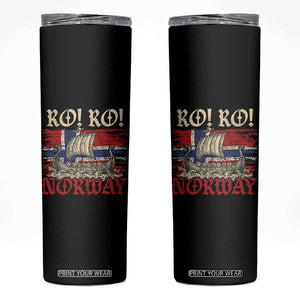 Ro Ro Norwegian Viking Ship Norway Flag Skinny Tumbler TS14 Black Print Your Wear