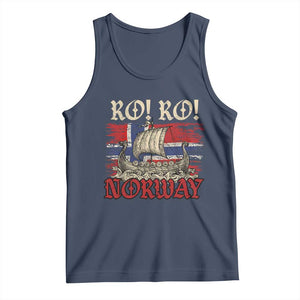 Ro Ro Norwegian Viking Ship Norway Flag Tank Top TS14 Navy Print Your Wear