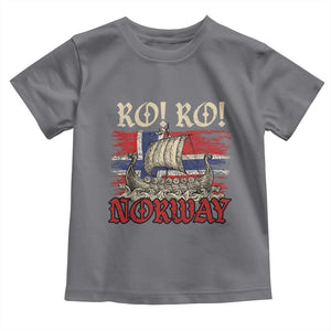 Ro Ro Norwegian Viking Ship Norway Flag Toddler T Shirt TS14 Charcoal Print Your Wear