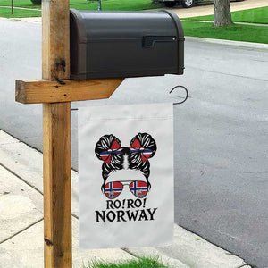 Ro Ro Norwegian Viking Ship Garden Flag Norway Flag Messy Bun Girl TS14 Print Your Wear
