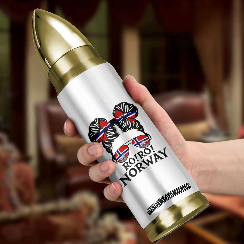 Ro Ro Norwegian Viking Ship Bullet Tumbler Norway Flag Messy Bun Girl TS14 Print Your Wear