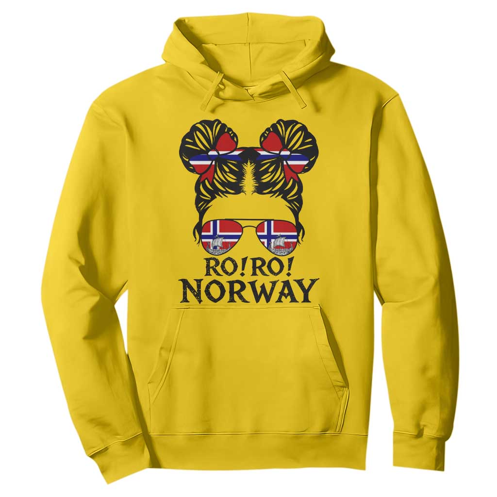 Ro Ro Norwegian Viking Ship Hoodie Norway Flag Messy Bun Girl TS14 Daisy Print Your Wear