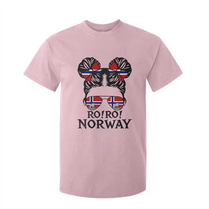 Ro Ro Norwegian Viking Ship T Shirt For Kid Norway Flag Messy Bun Girl TS14 Light Pink Print Your Wear