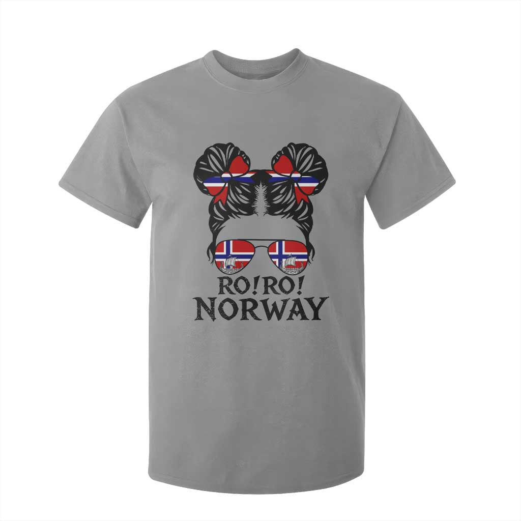 Ro Ro Norwegian Viking Ship T Shirt For Kid Norway Flag Messy Bun Girl TS14 Sport Gray Print Your Wear