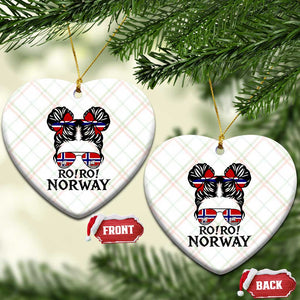 Ro Ro Norwegian Viking Ship Ceramic Ornament Norway Flag Messy Bun Girl TS14 Print Your Wear