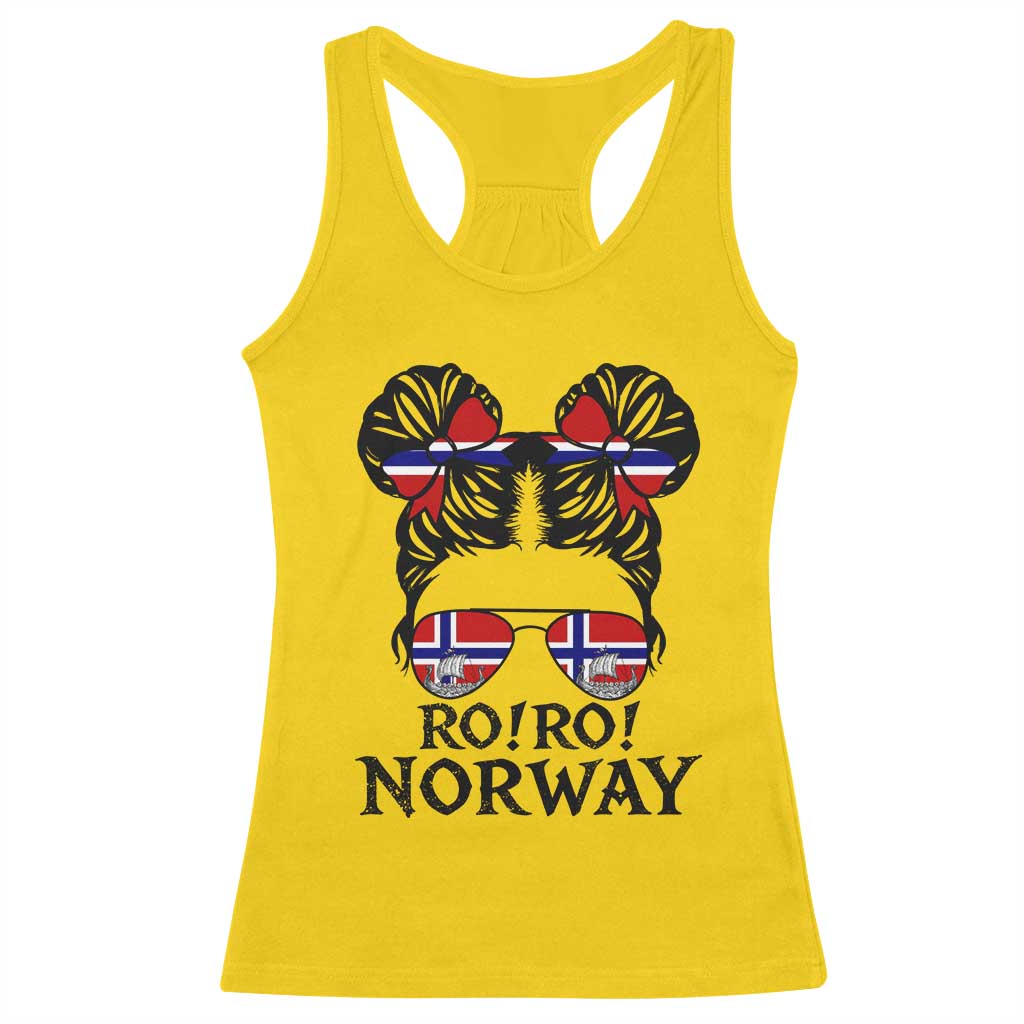 Ro Ro Norwegian Viking Ship Racerback Tank Top Norway Flag Messy Bun Girl TS14 Daisy Print Your Wear