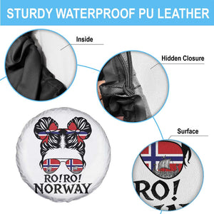 Ro Ro Norwegian Viking Ship Spare Tire Cover Norway Flag Messy Bun Girl TS14 Print Your Wear