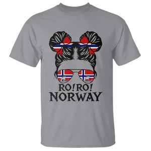 Ro Ro Norwegian Viking Ship T Shirt Norway Flag Messy Bun Girl TS14 Sport Gray Print Your Wear