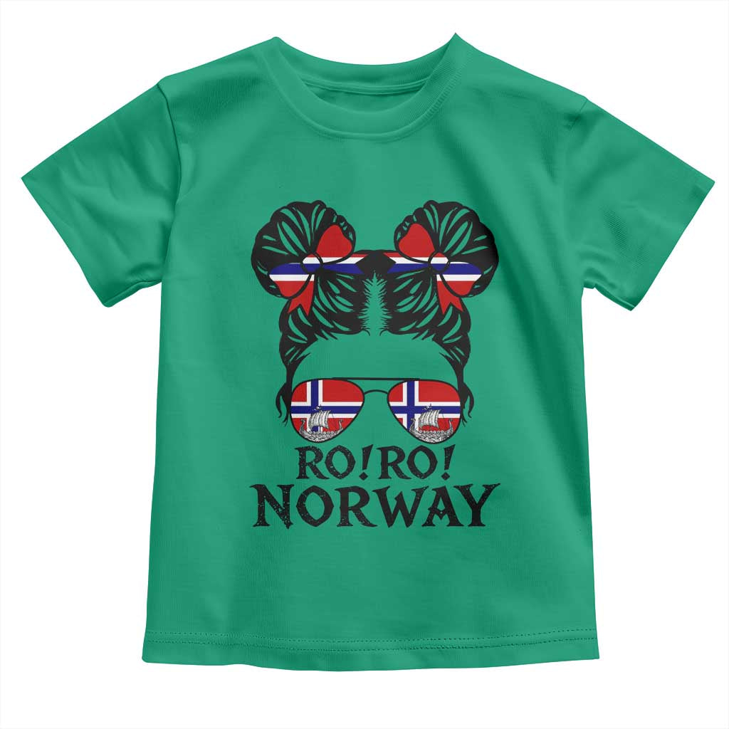 Ro Ro Norwegian Viking Ship Toddler T Shirt Norway Flag Messy Bun Girl TS14 Irish Green Print Your Wear