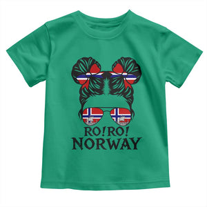 Ro Ro Norwegian Viking Ship Toddler T Shirt Norway Flag Messy Bun Girl TS14 Irish Green Print Your Wear