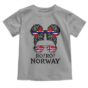 Ro Ro Norwegian Viking Ship Toddler T Shirt Norway Flag Messy Bun Girl TS14 Sport Gray Print Your Wear
