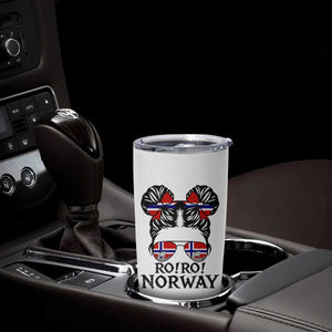 Ro Ro Norwegian Viking Ship Tumbler Cup Norway Flag Messy Bun Girl TS14 Print Your Wear