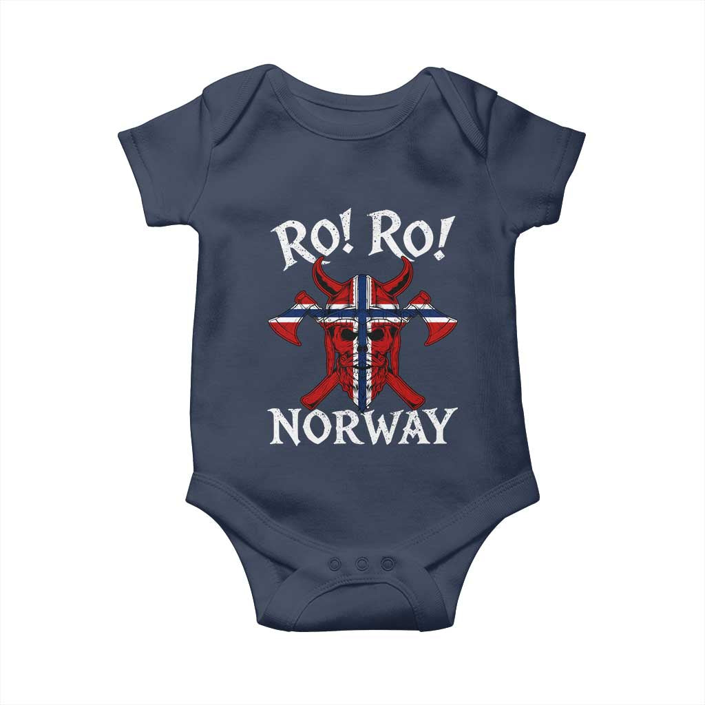 Ro Ro Norwegian Viking Blood Skull Norway Flag Pride Baby Onesie TS14 Navy Print Your Wear