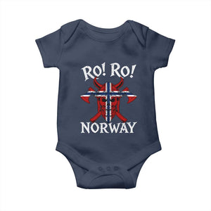 Ro Ro Norwegian Viking Blood Skull Norway Flag Pride Baby Onesie TS14 Navy Print Your Wear