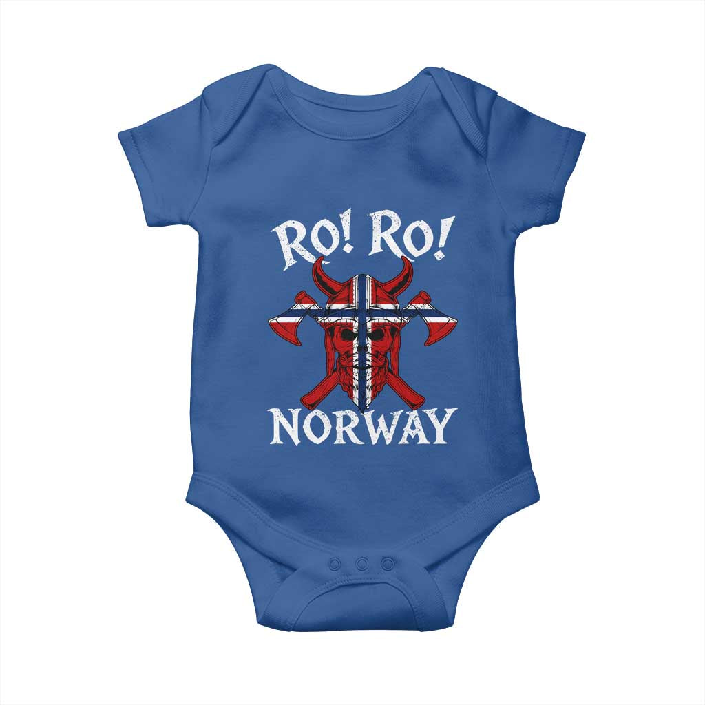 Ro Ro Norwegian Viking Blood Skull Norway Flag Pride Baby Onesie TS14 Royal Blue Print Your Wear