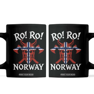 Ro Ro Norwegian Viking Blood Skull Norway Flag Pride Coffee Mug TS14 Black Print Your Wear