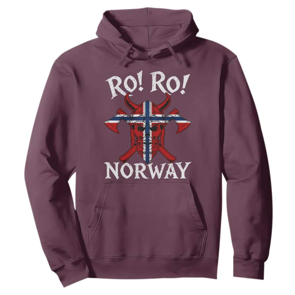 Ro Ro Norwegian Viking Blood Skull Norway Flag Pride Hoodie TS14 Maroon Print Your Wear