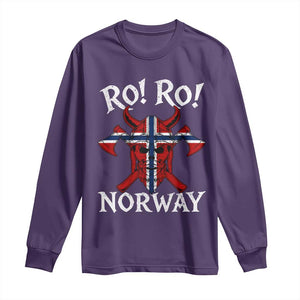 Ro Ro Norwegian Viking Blood Skull Norway Flag Pride Long Sleeve Shirt TS14 Purple Print Your Wear