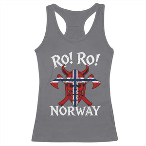 Ro Ro Norwegian Viking Blood Skull Norway Flag Pride Racerback Tank Top TS14 Charcoal Print Your Wear