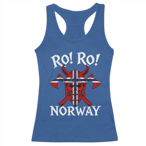 Ro Ro Norwegian Viking Blood Skull Norway Flag Pride Racerback Tank Top TS14 Royal Blue Print Your Wear