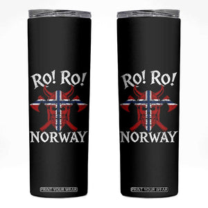 Ro Ro Norwegian Viking Blood Skull Norway Flag Pride Skinny Tumbler TS14 Black Print Your Wear