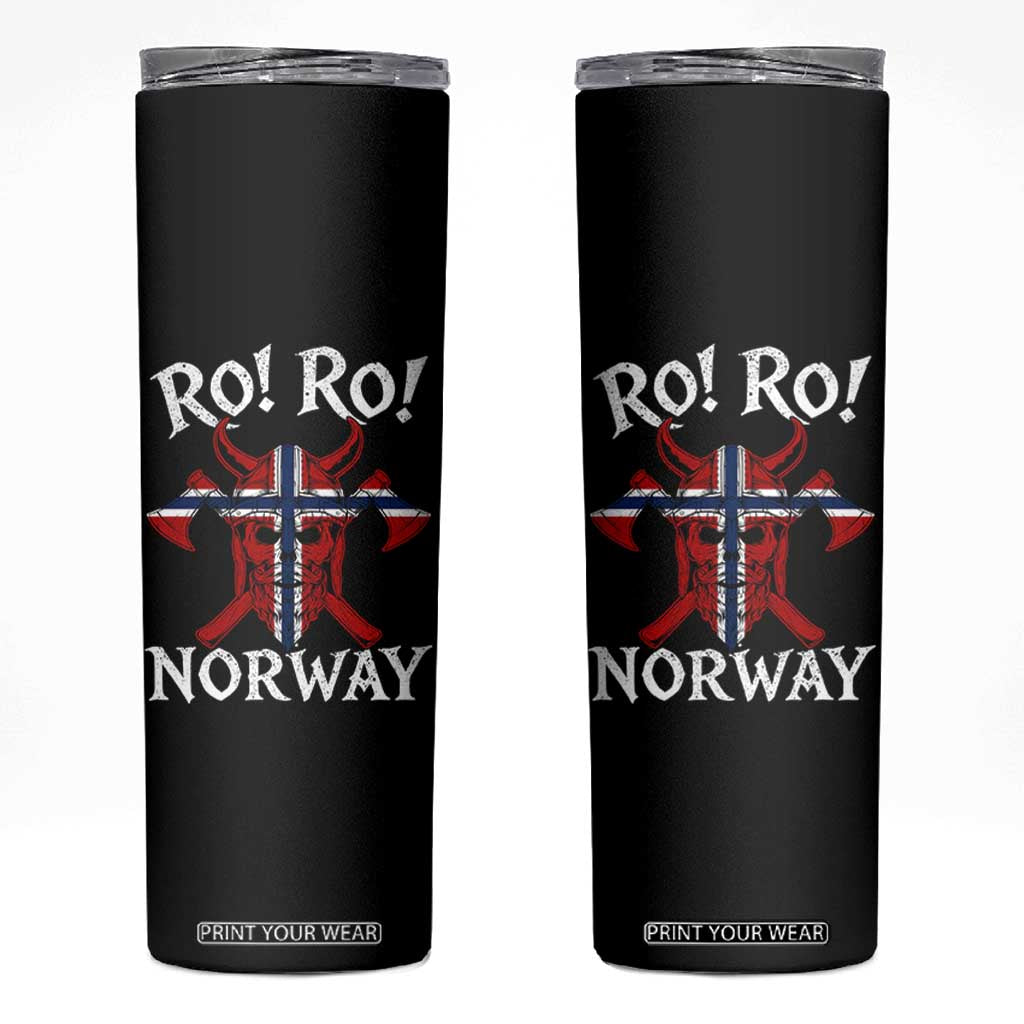 Ro Ro Norwegian Viking Blood Skull Norway Flag Pride Skinny Tumbler TS14 Black Print Your Wear