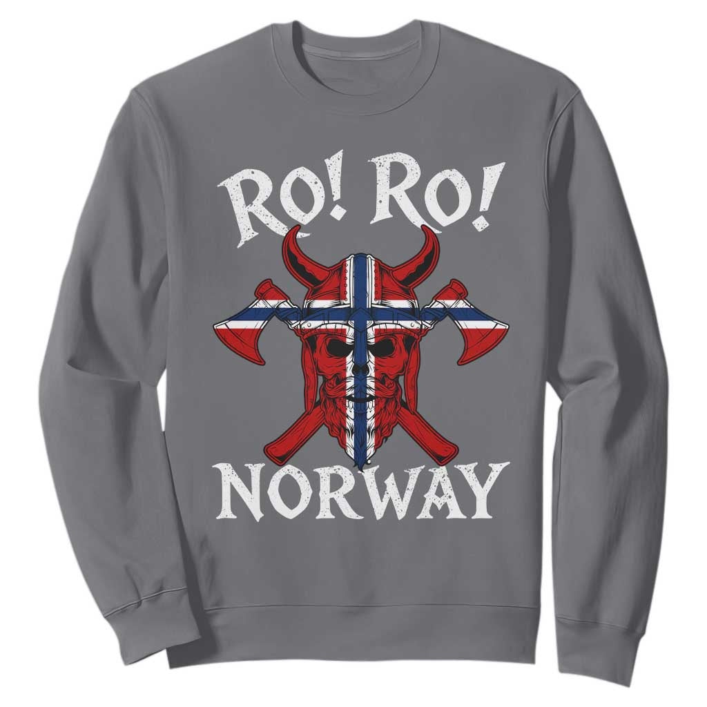 Ro Ro Norwegian Viking Blood Skull Norway Flag Pride Sweatshirt TS14 Charcoal Print Your Wear